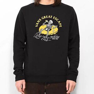 Vans Black Crewneck Sweater with Graphic Design - "Vans Great Escape"